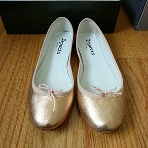 Repetto metallic pink ballet flats